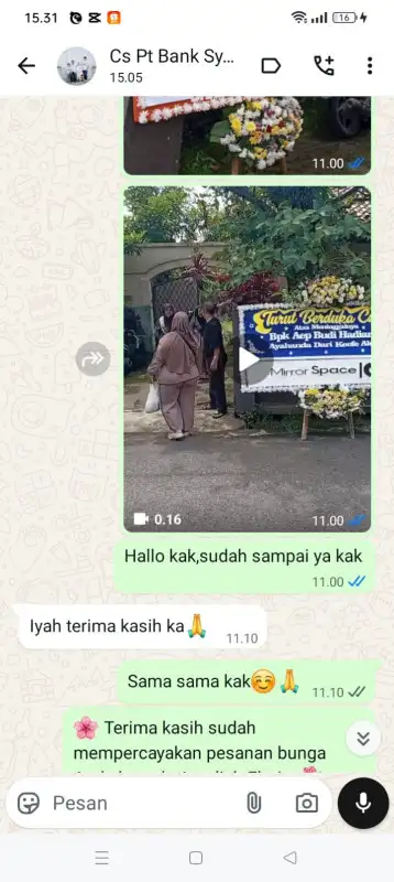 Testimonial Papan Bunga YALIMO